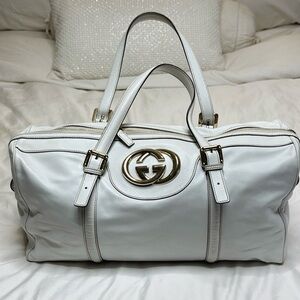 Gucci Britt GG Logo Leather Bag